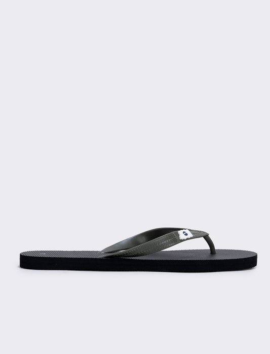 Men's flip-flops with PVC flag - Green