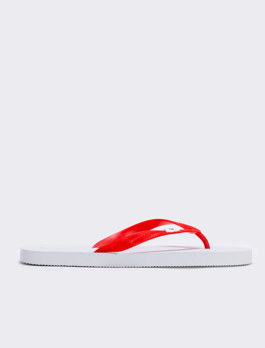 Infradito da uomo con bandiera in pvc - Bianco