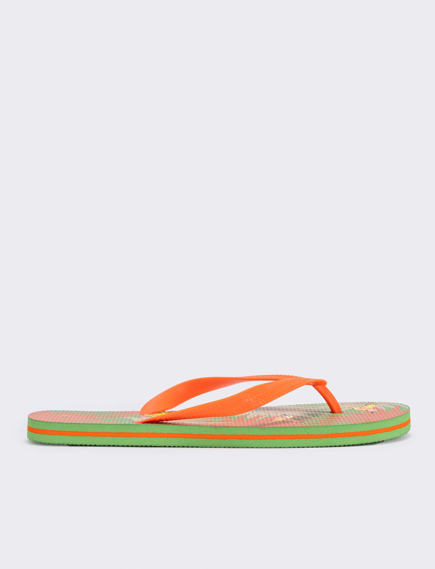 Men's tropical flip flops in PVC - Orange