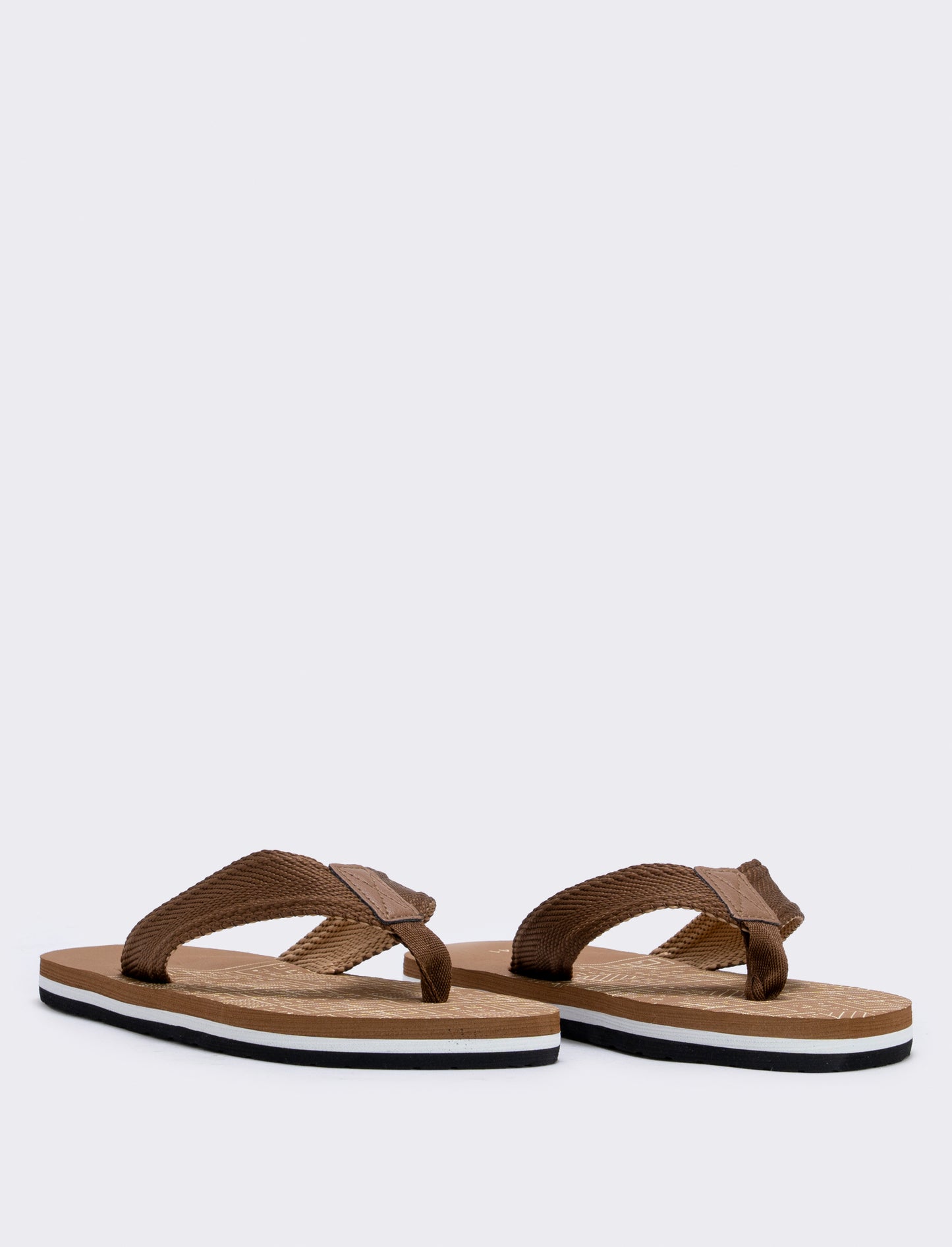 Infradito stampa geometrica da uomo - Marrone