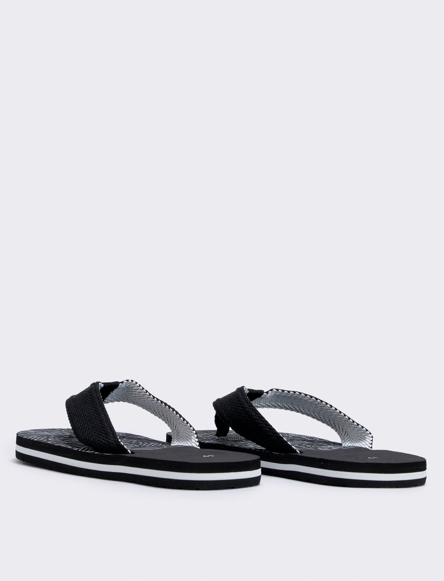 Infradito stampa geometrica da uomo - Nero