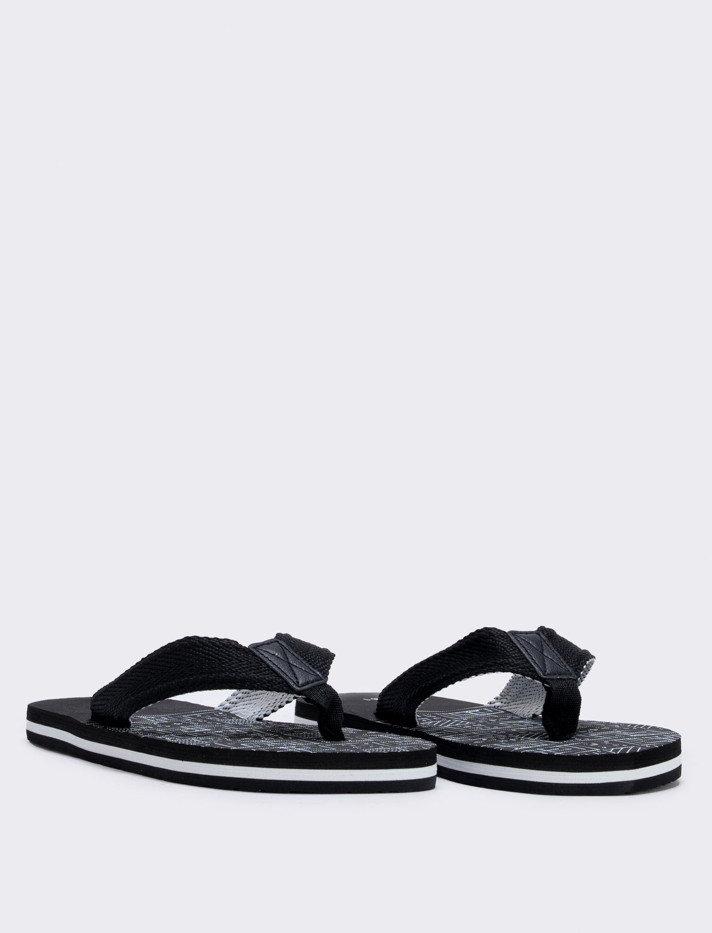 Infradito stampa geometrica da uomo - Nero