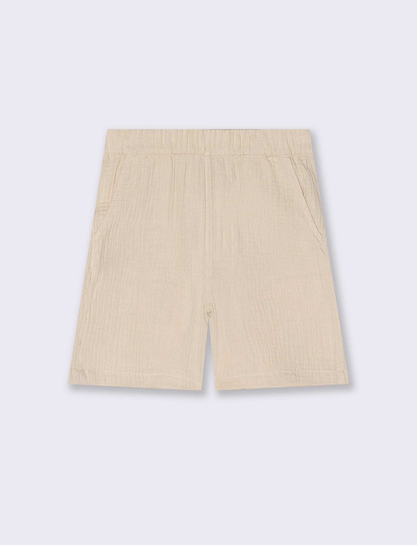 Bermuda estivi in cotone e stamigna - Beige