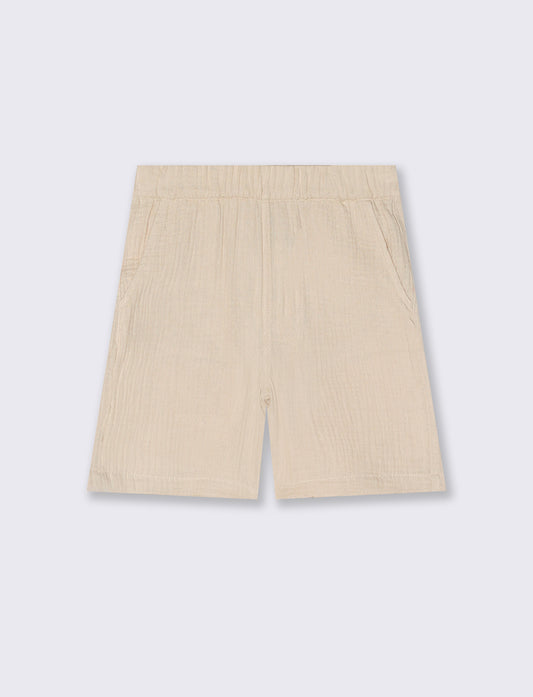 Bermuda estivi in cotone e stamigna - Beige