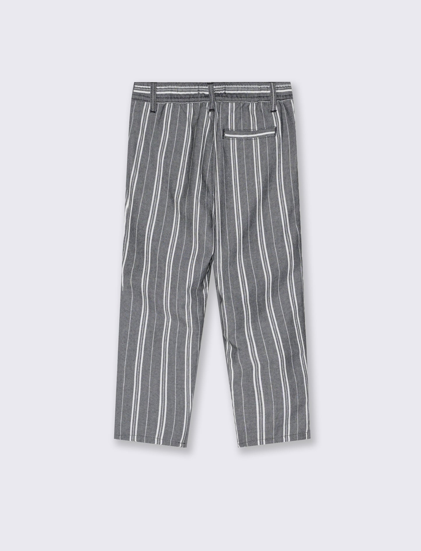 Pantaloni jogger rigati in cotone e lino - Righe