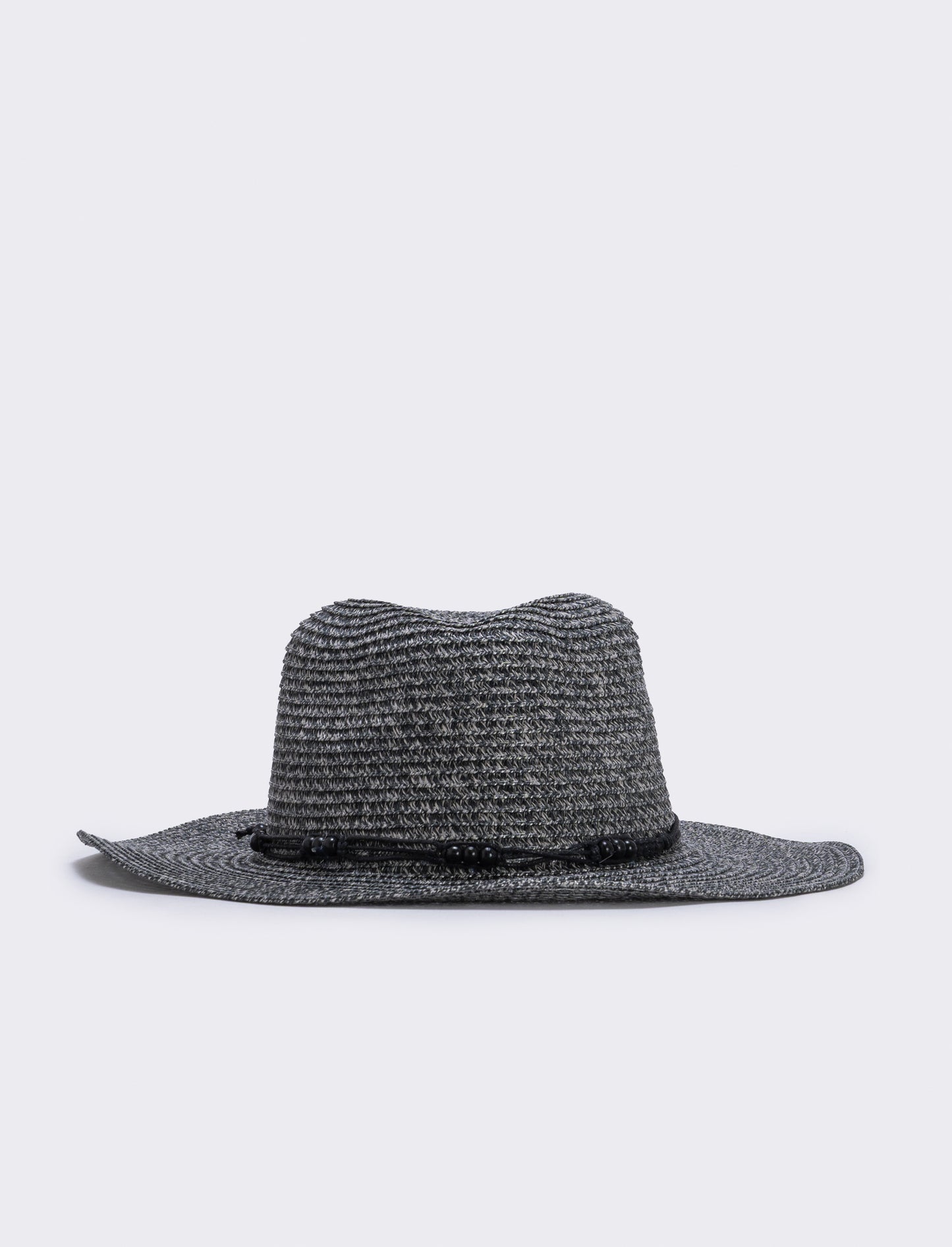 Cappello uomo paglia falda larga - Nero