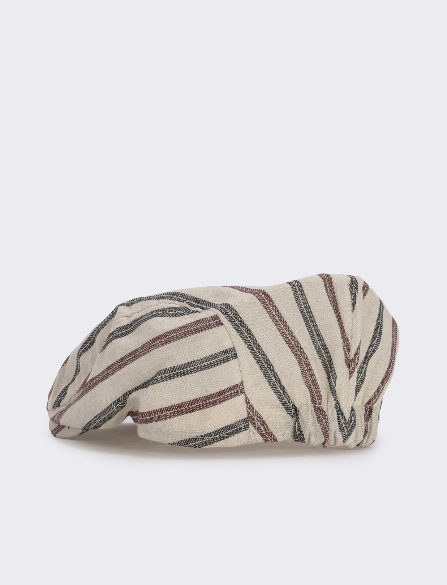 Striped fabric cap - Beige