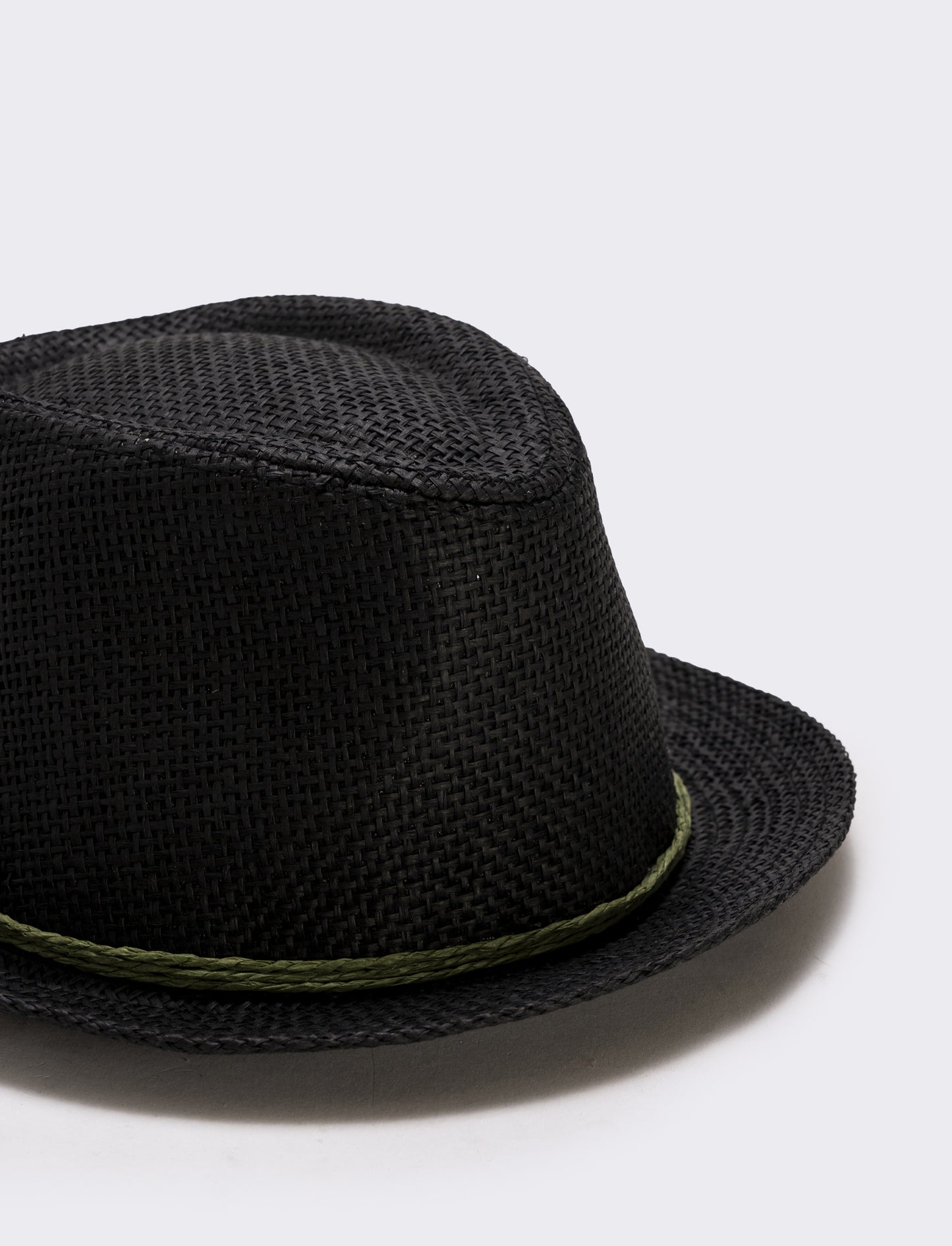 Cappello in paglia per uomo elegante - Nero