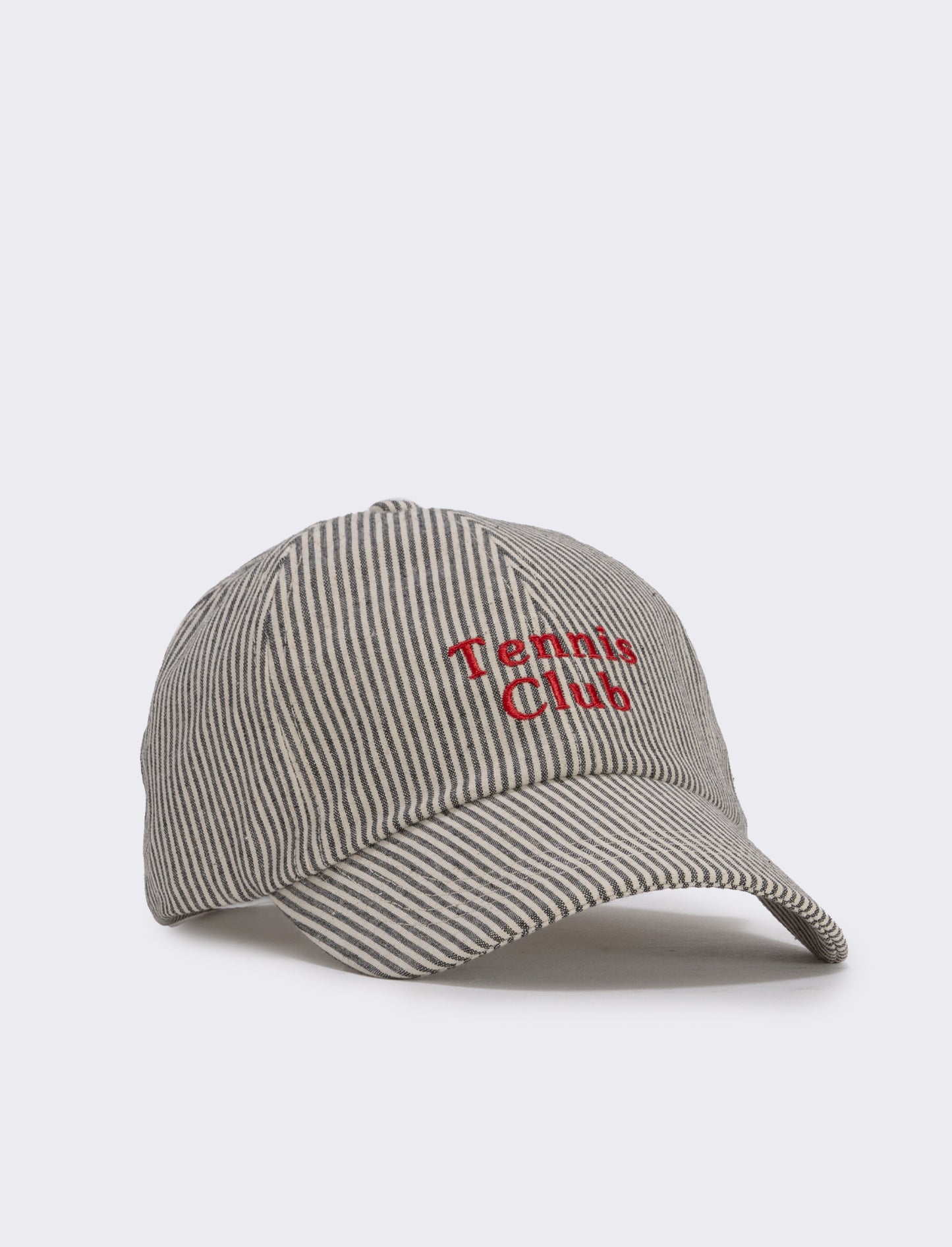 Baseball rigato con scritta tennis club - Nero