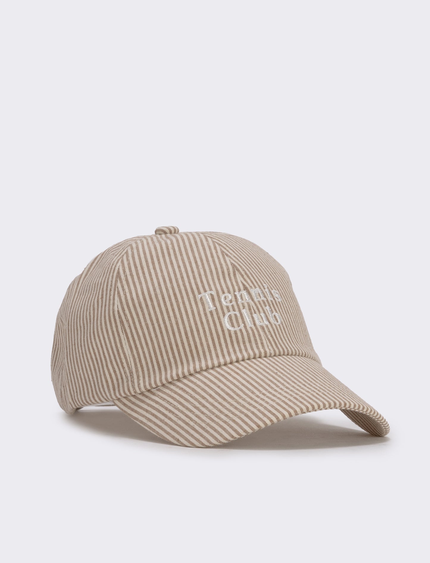 Baseball rigato con scritta tennis club - Beige