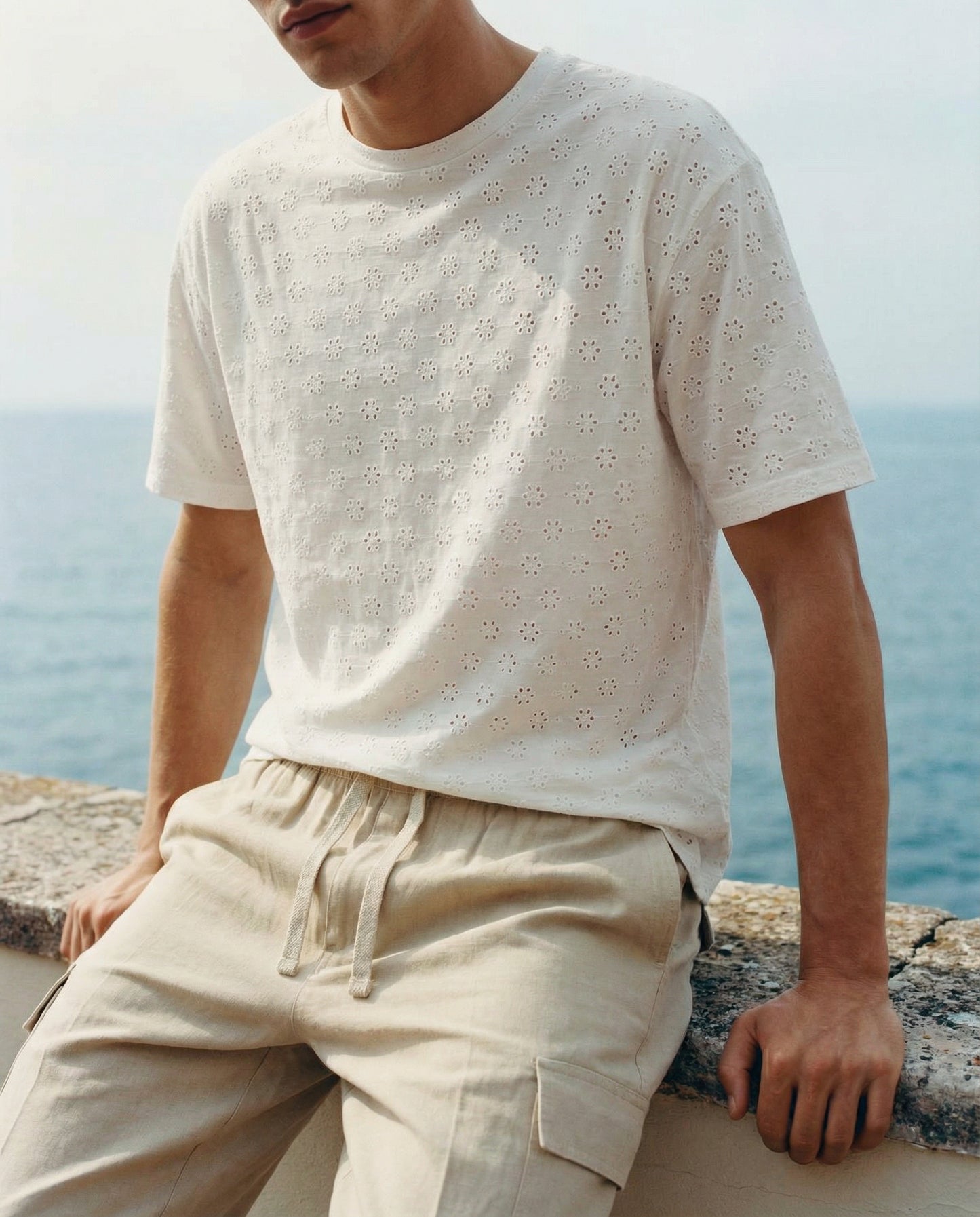Lasered Fantasy T-Shirt Short Sleeves - White