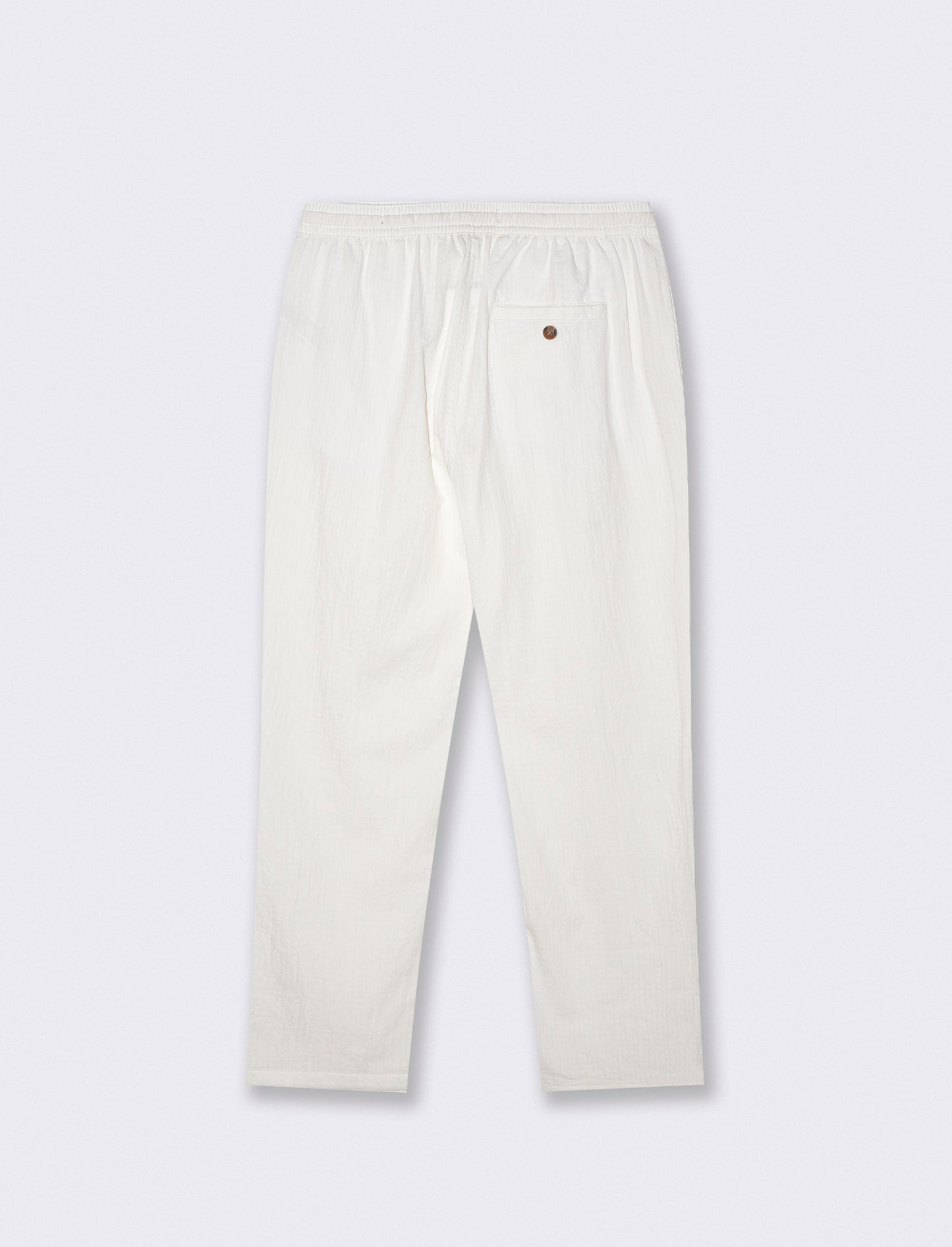 Pantaloni Jogger in Cotone Seer Sucker - Bianco