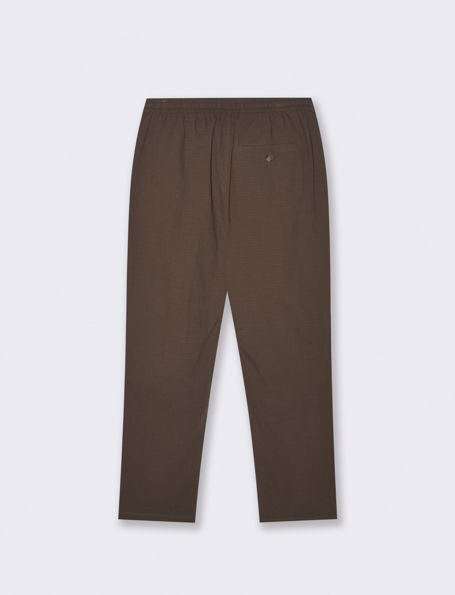 Pantaloni Jogger in Cotone Seer Sucker - Moro