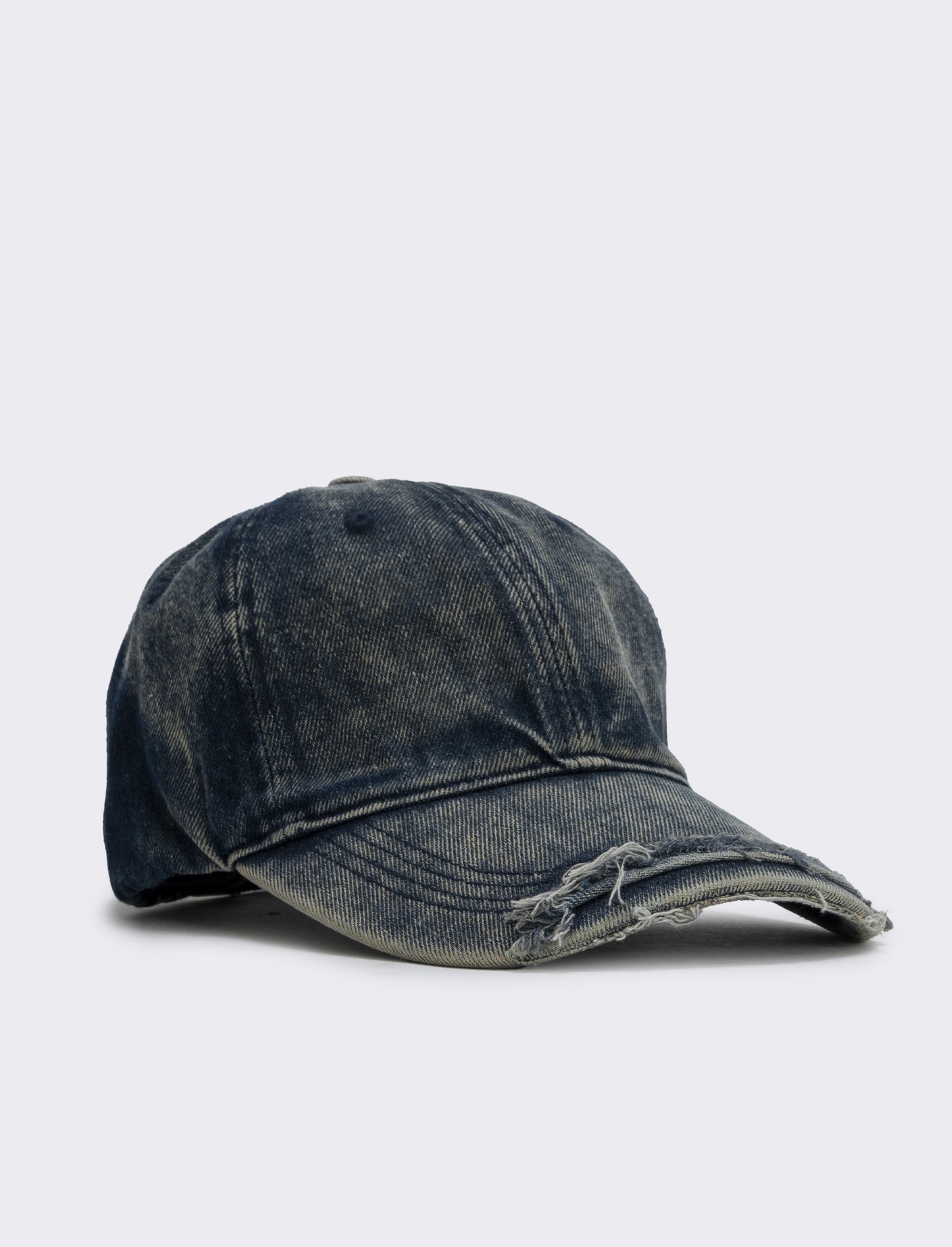 Baseball delavè visiera sfrangiata uomo - Blu