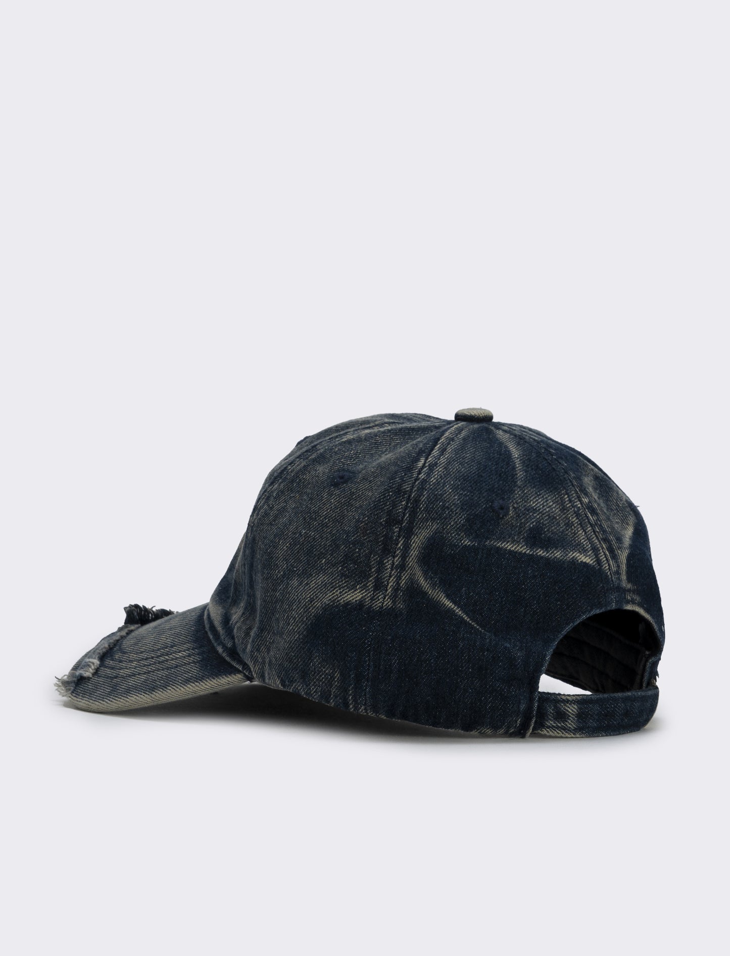 Baseball delavè visiera sfrangiata uomo - Blu