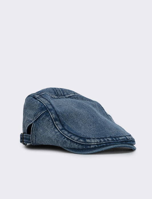Cappello coppola denim per uomo - Blu