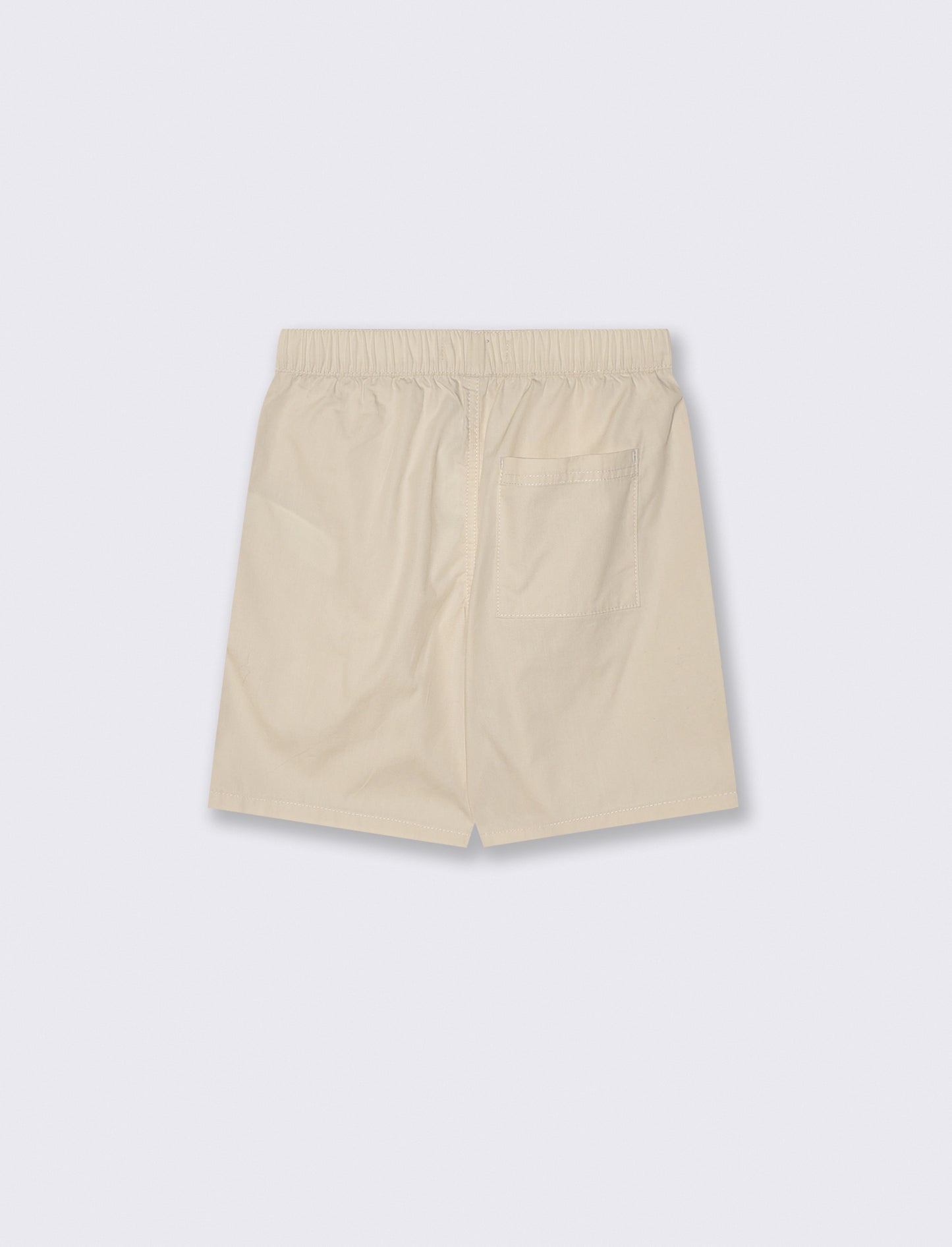 Bermuda in cotone tinta unita con tasche - Beige