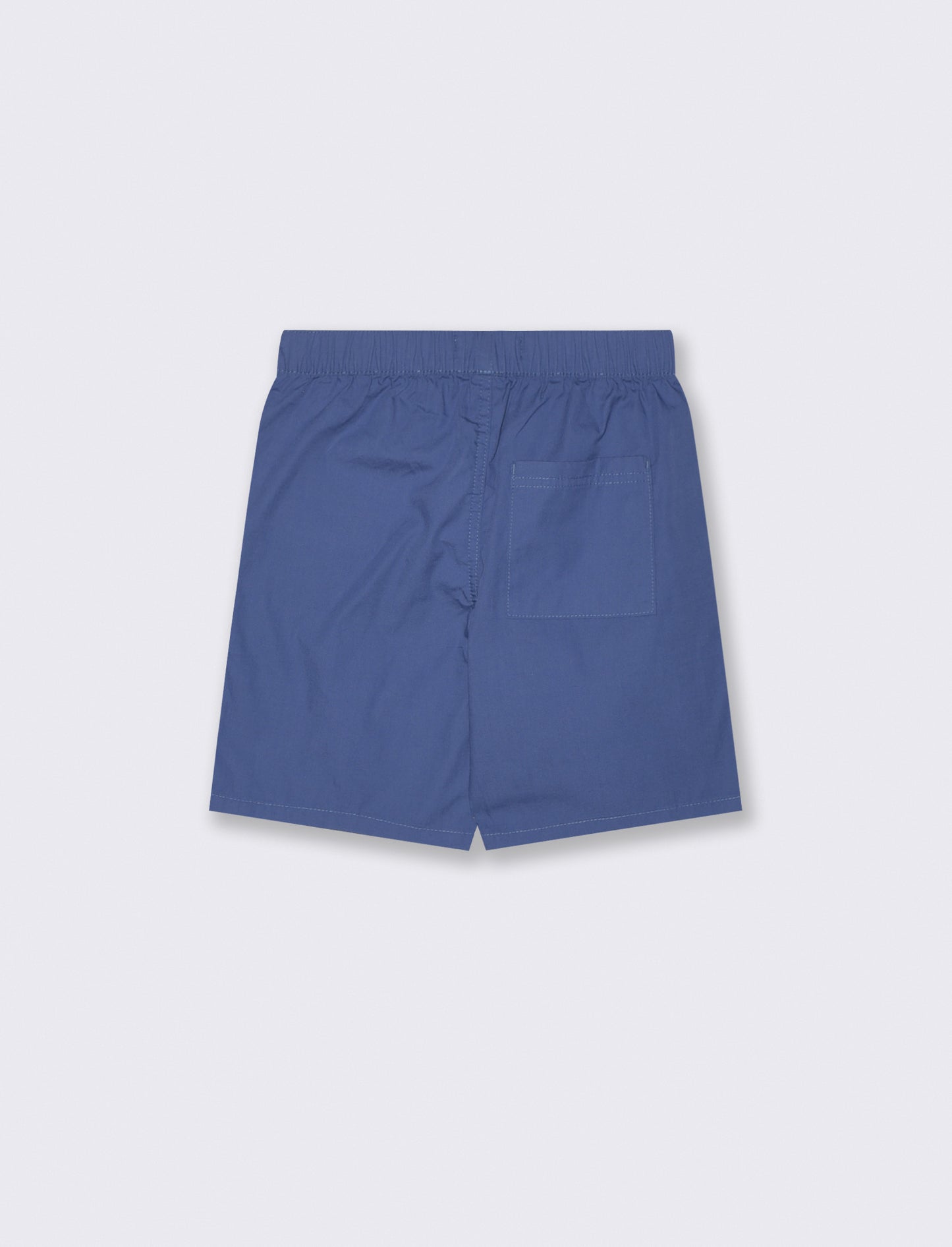 Bermuda in cotone tinta unita con tasche - Blu oceano