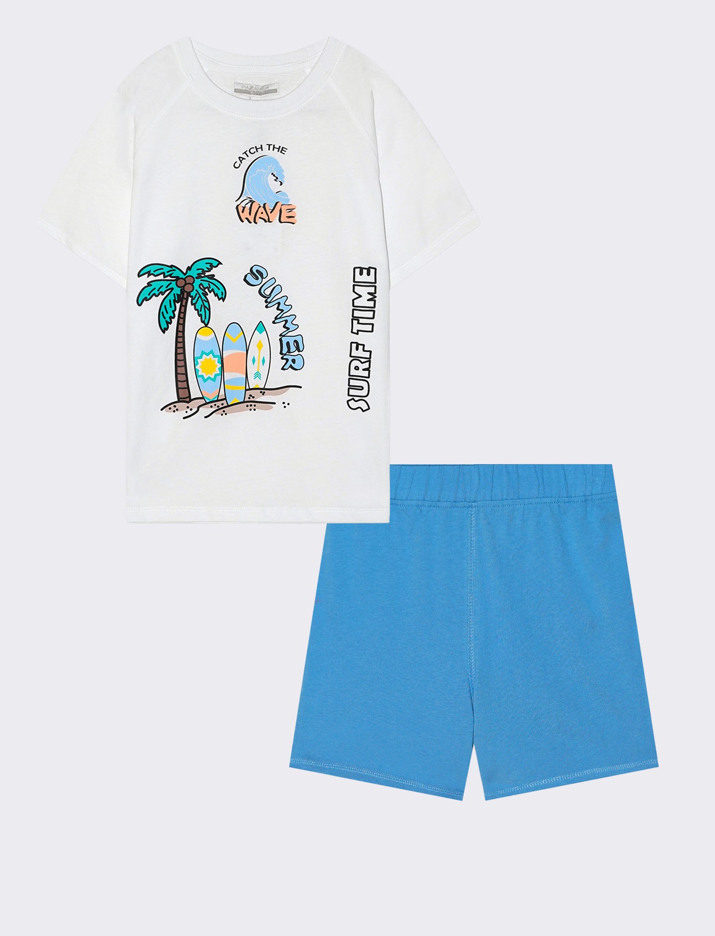 Completo due pezzi bermuda e t-shirt - Bianco