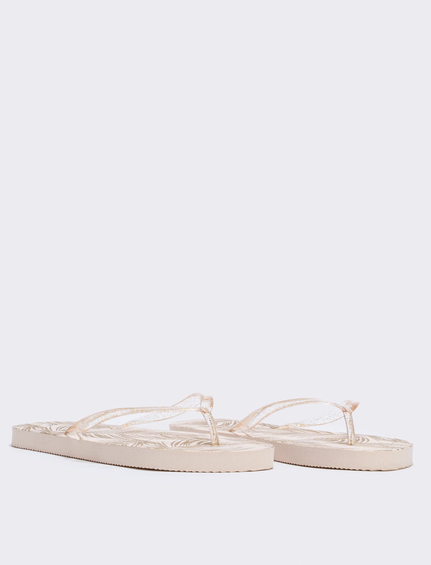 Infradito con stampa botanica da donna - Oro