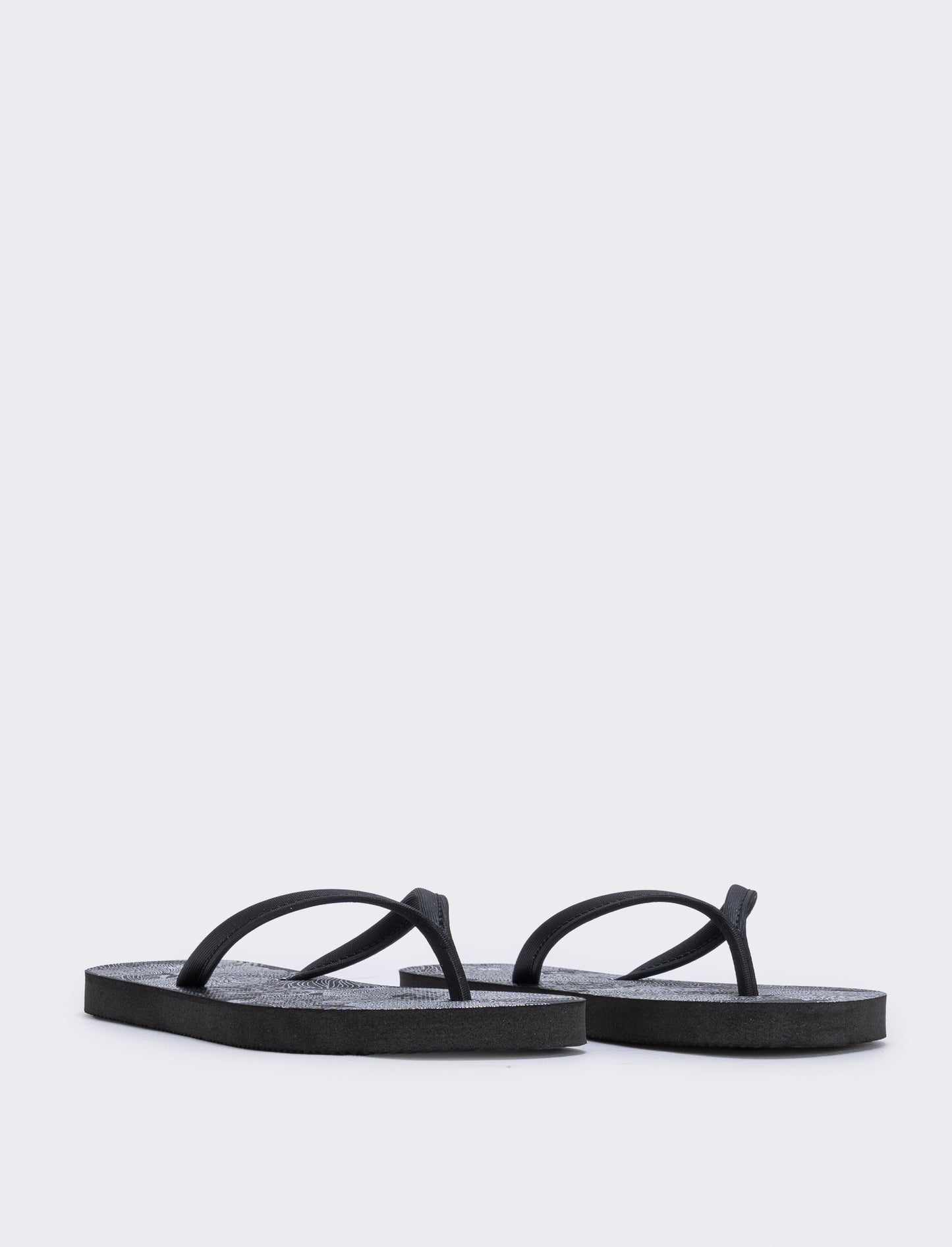 Infradito con stampa flowers da donna - Nero