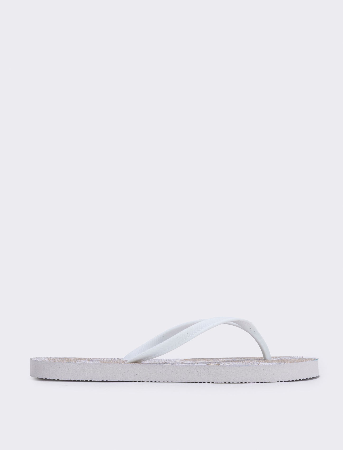 Infradito con stampa flowers da donna - Bianco