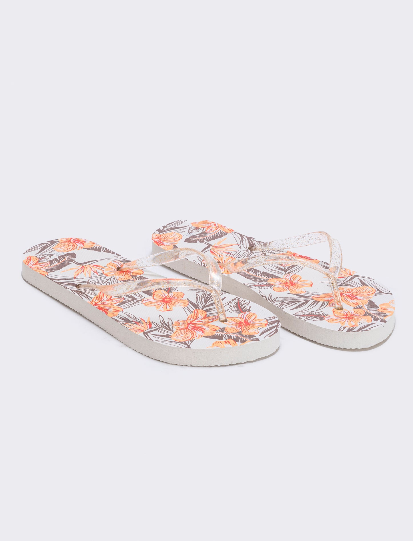 Infradito con stampa stile shabby da donna - Oro