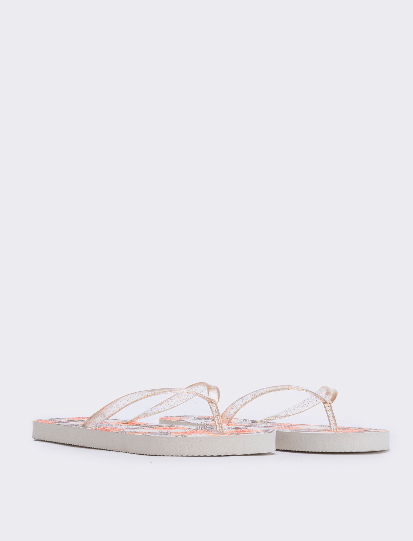 Infradito con stampa stile shabby da donna - Oro