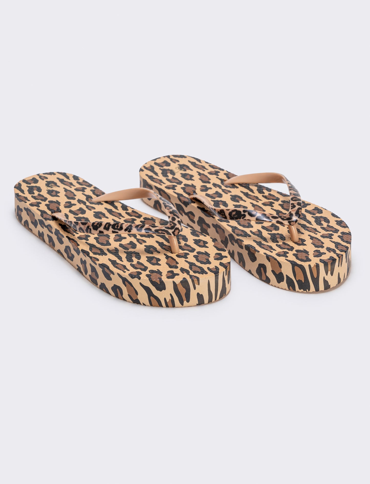 Leopard print wedge flip flops - Animalier