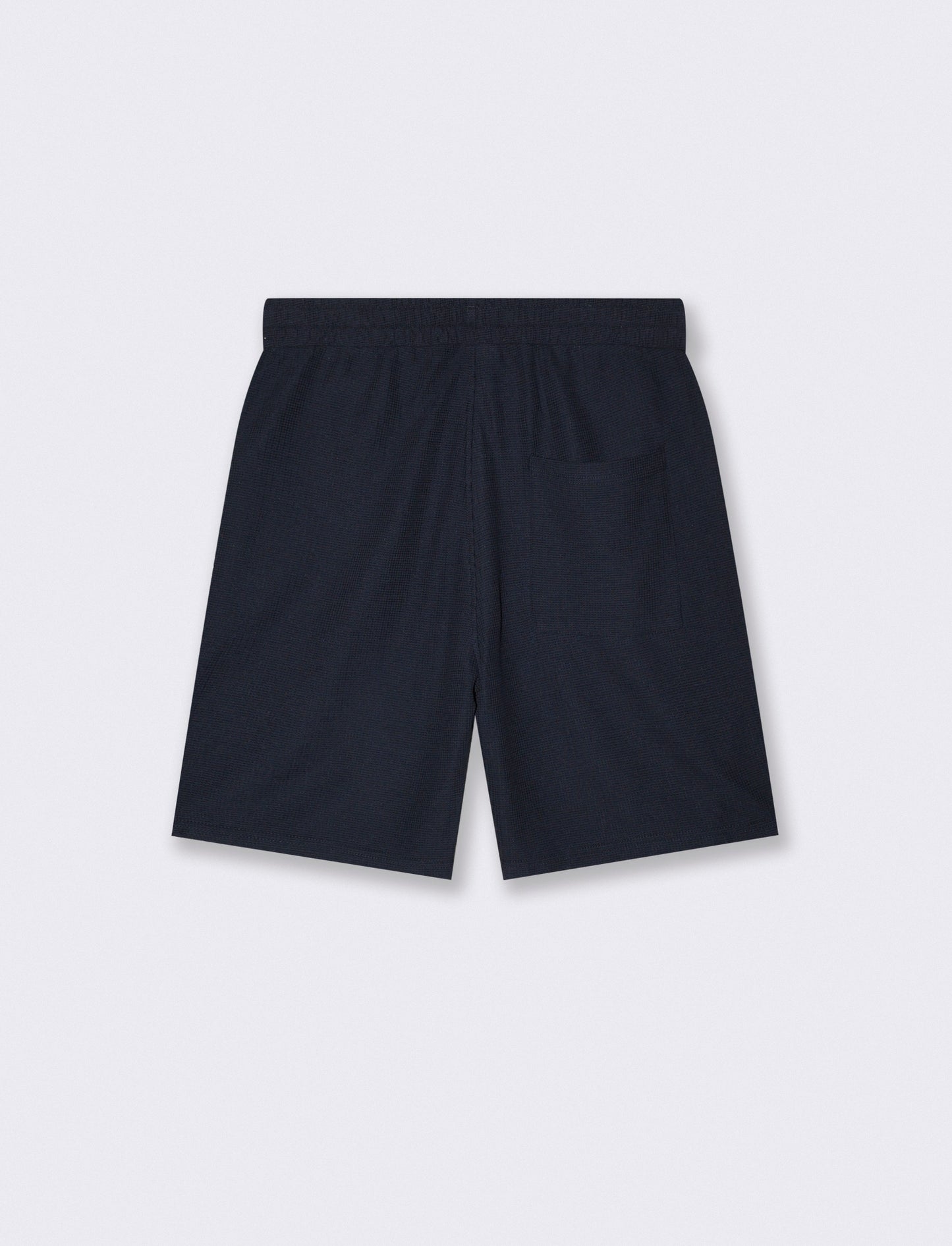 Bermuda Jogger Waffle con Vita Regolabile - Blu