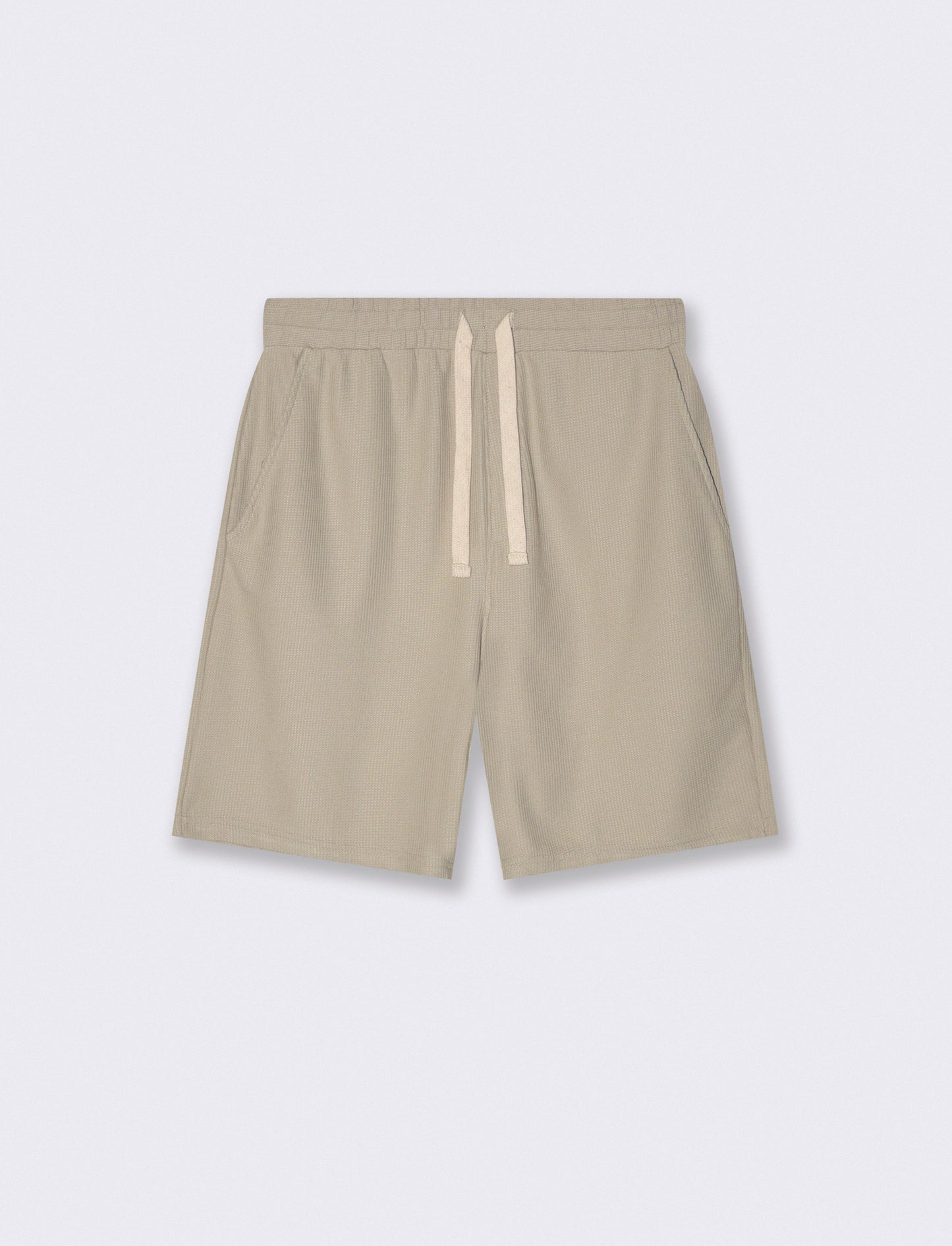 Bermuda Jogger Waffle with Adjustable Waist - Grey