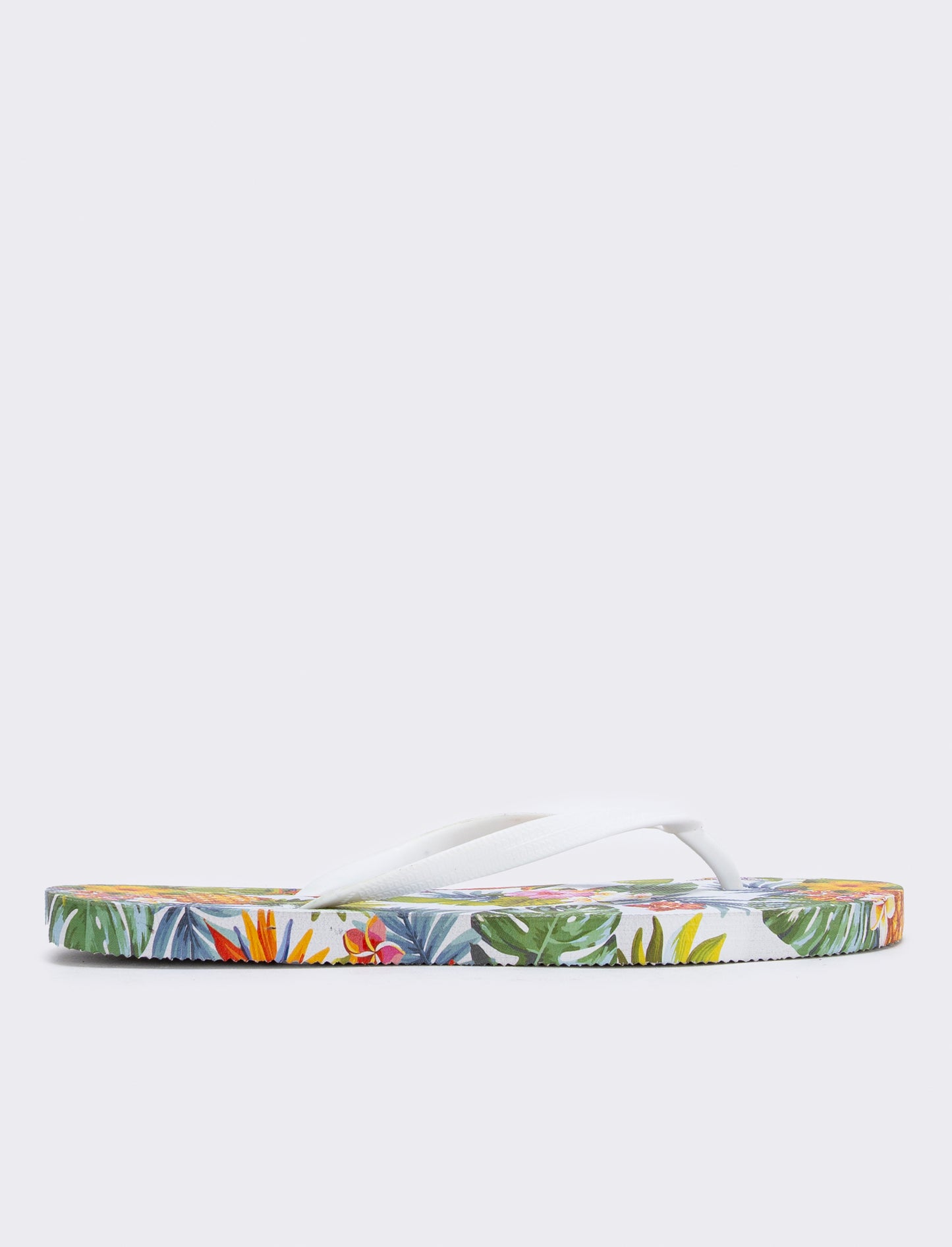 Infradito stampa esotica da donna - Bianco