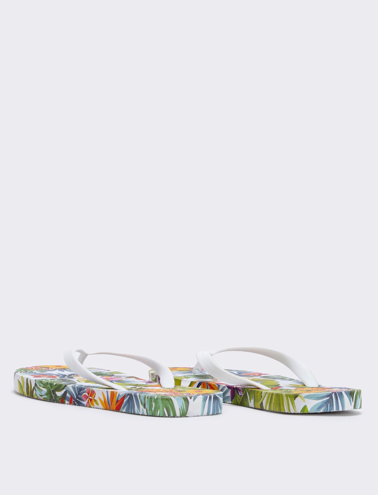 Infradito stampa esotica da donna - Bianco