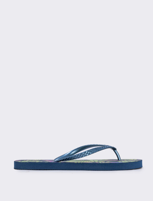 Infradito floreali in PVC - Blu