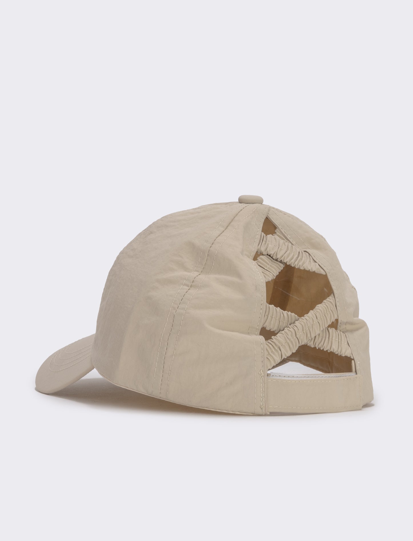 Technical open-back baseball cap - Beige