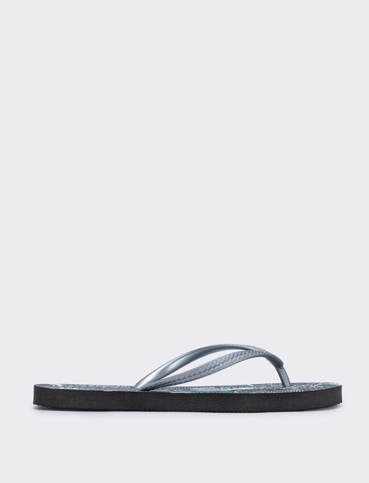 Bohemian flip-flops in PVC - Silver