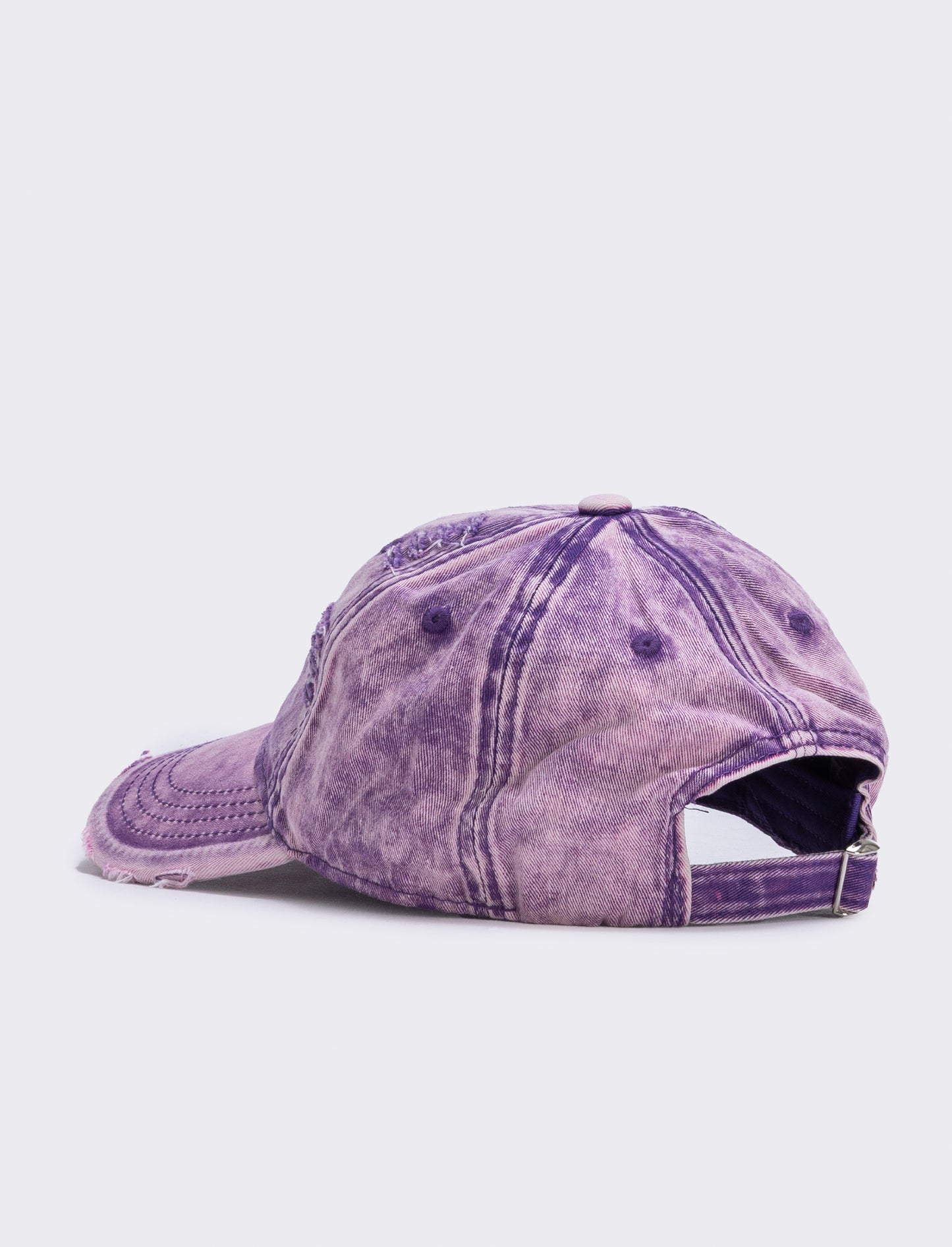 Cappello baseball delavè sfrangiato - Viola