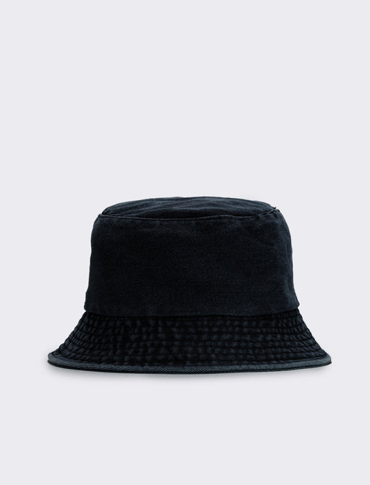 Denim fisherman hat - Black