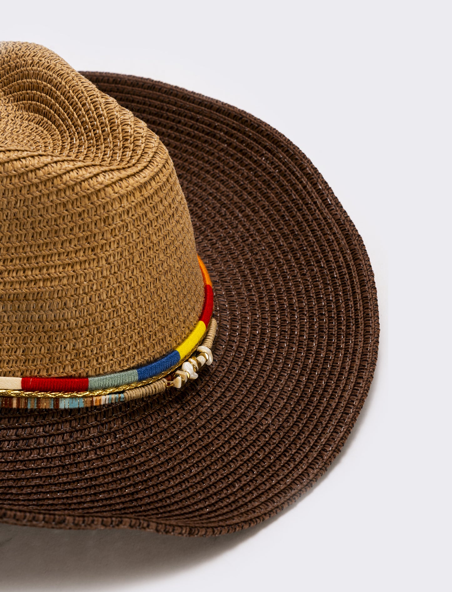 Cappello cowboy con cordoncino multiuso - Marrone