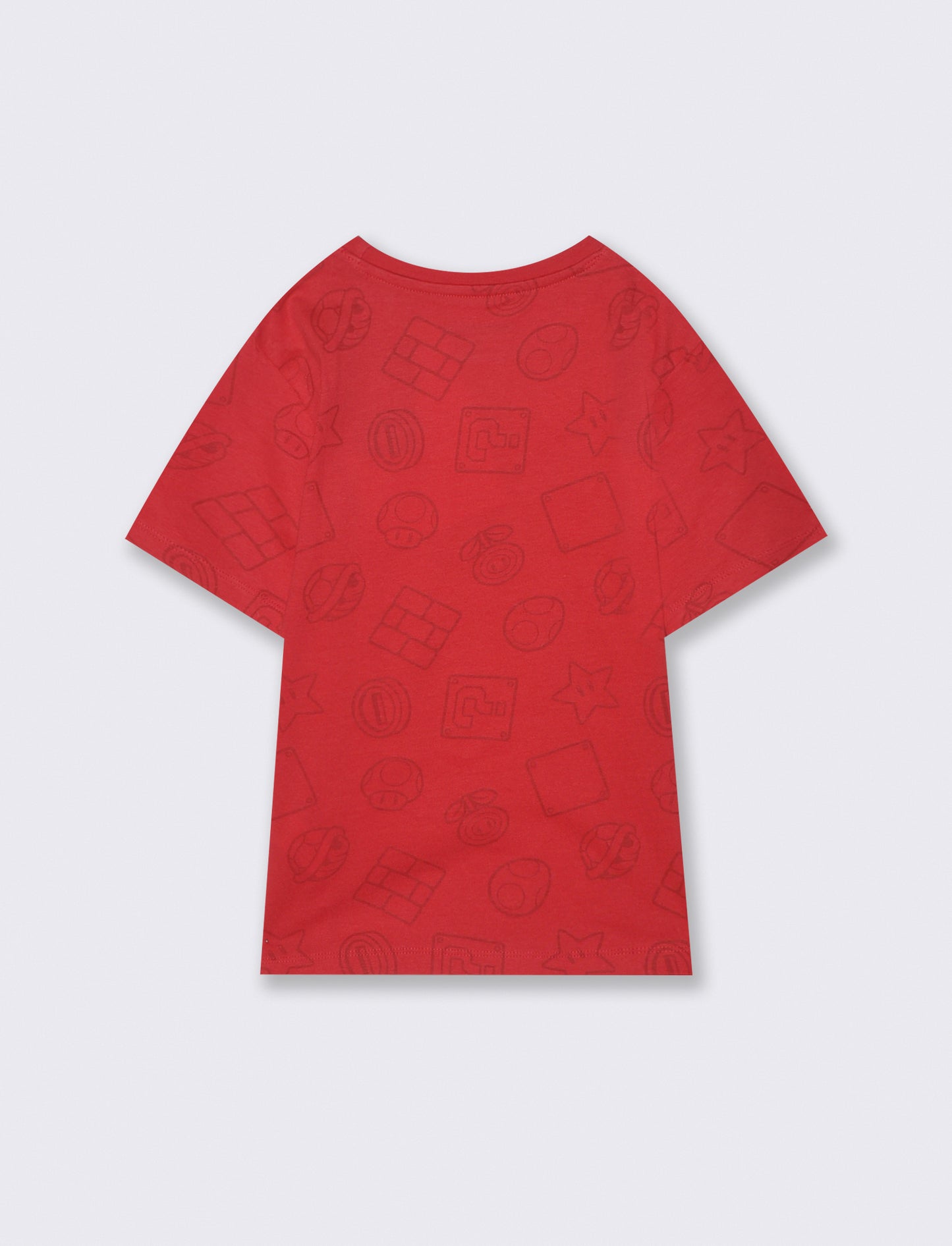 T-Shirt in cotone con stampe Supermario - Rosso