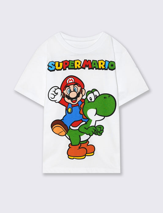 T-Shirt Supermario: Stile Unico e Divertente - Bianco