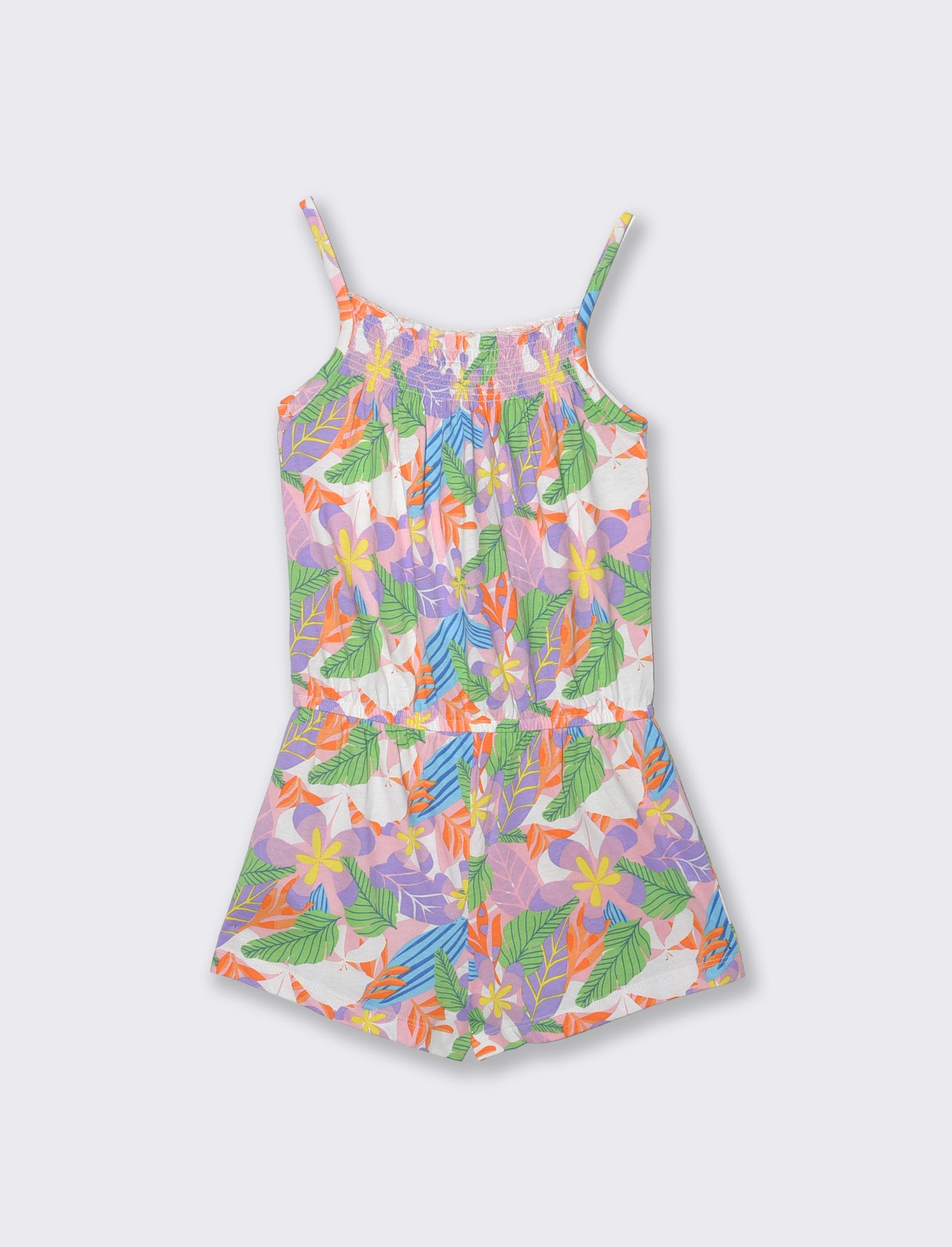Salopette multicolor in cotone jersey - Fantasia