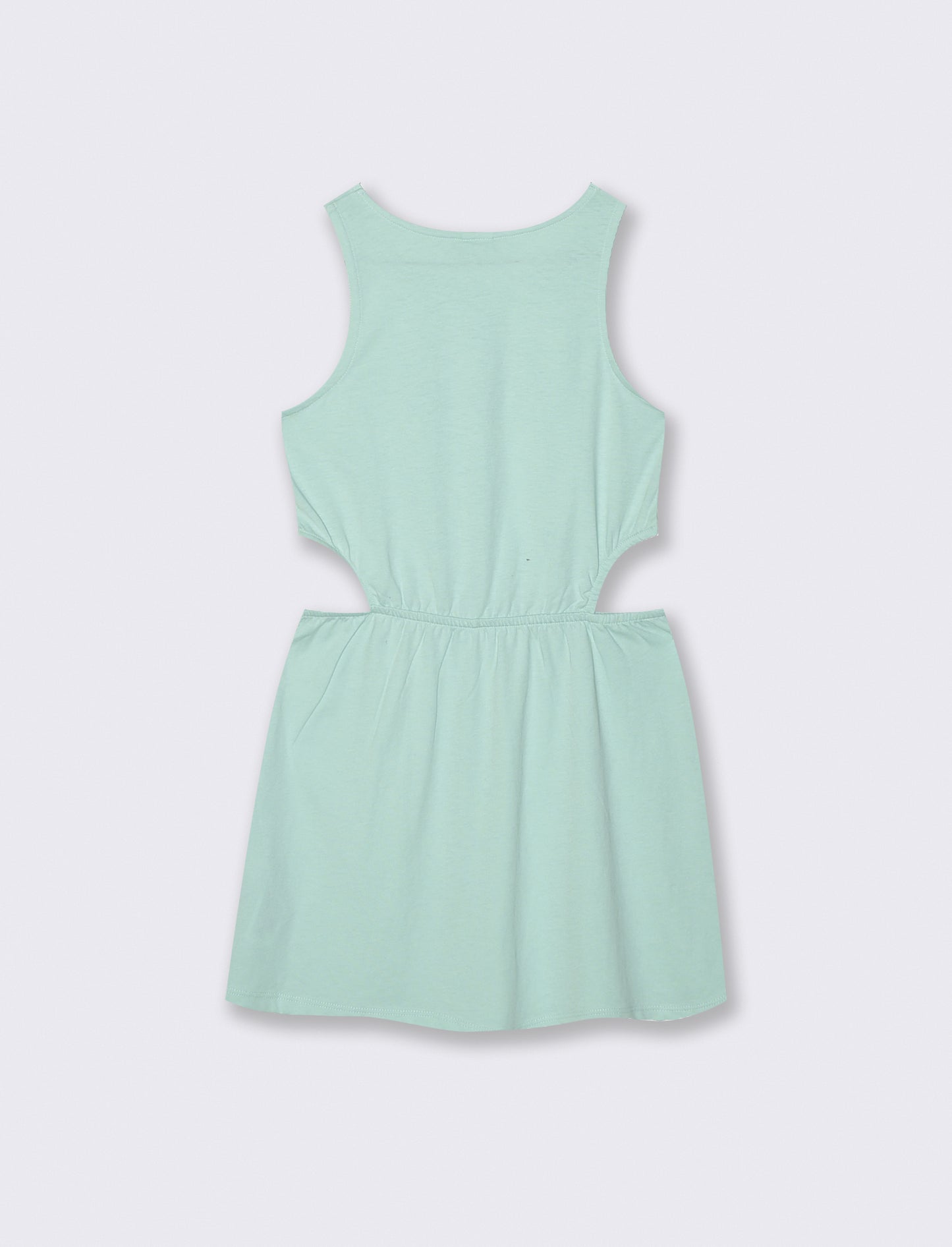 Abito svasato con cut out laterali - Verde acqua