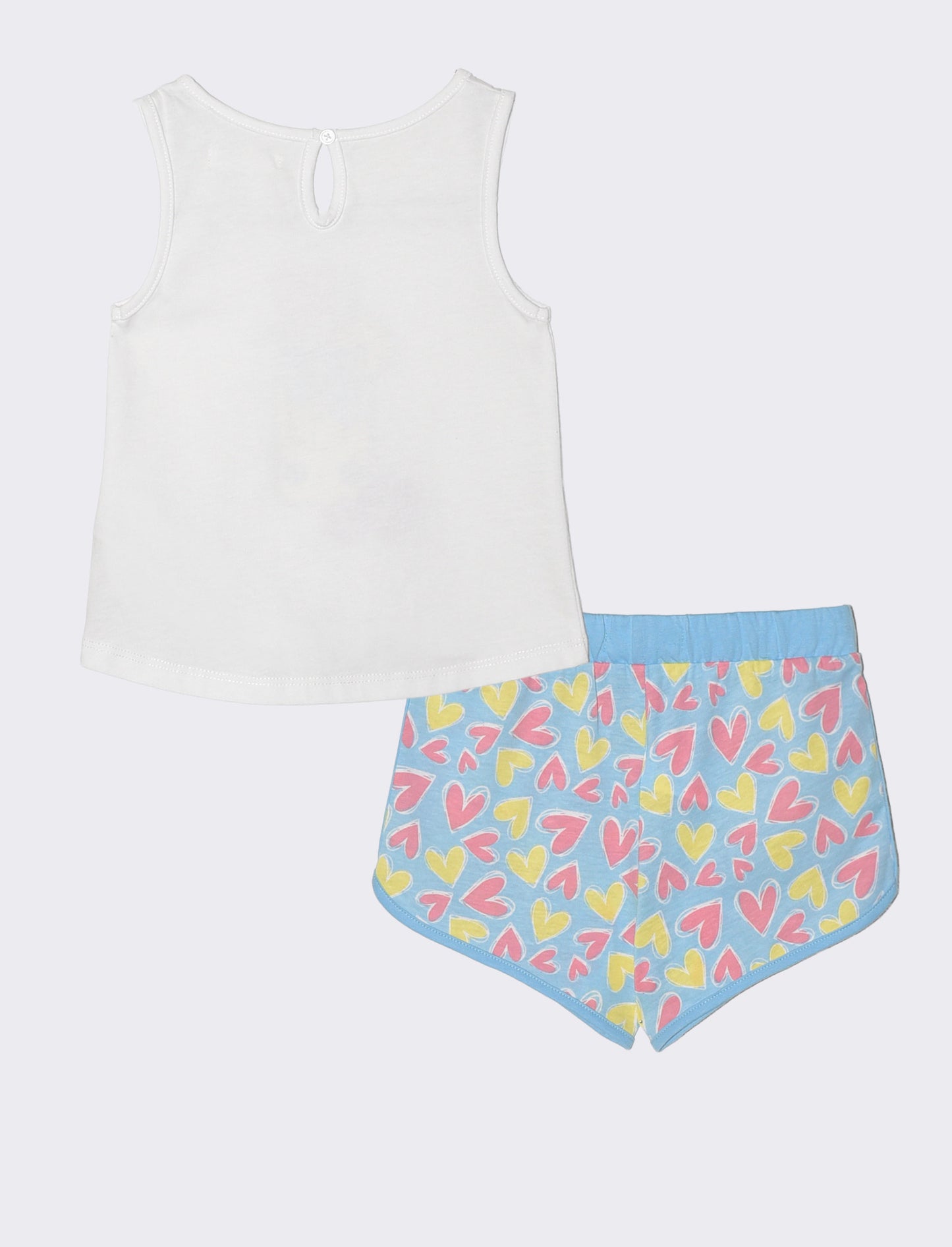 Completo canotta e shorts estivi trendy - Azzurro
