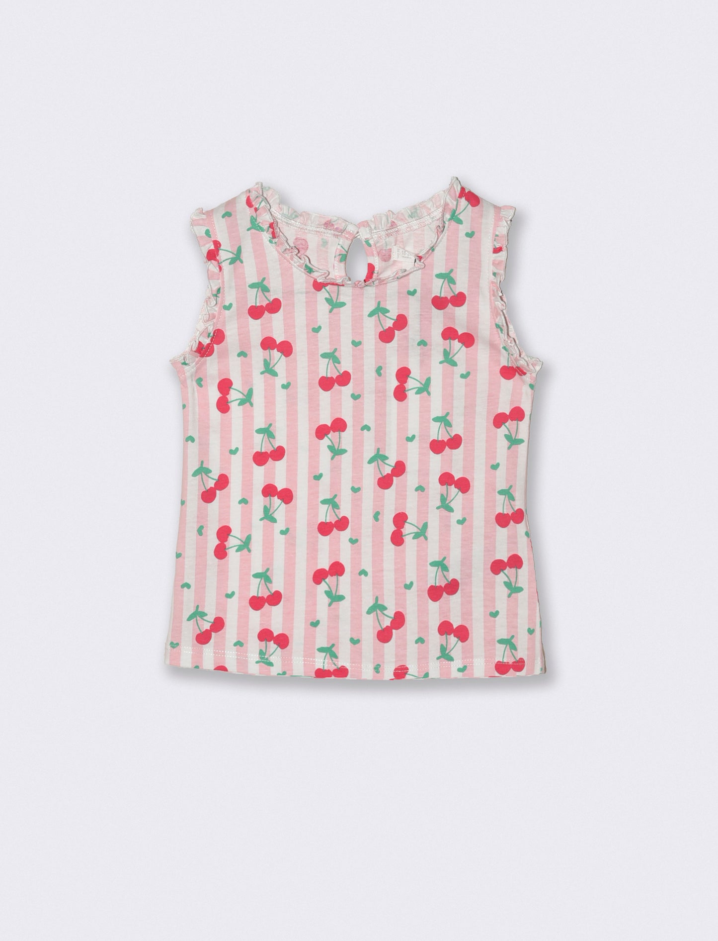 Romantic tank top with ruffles in jersey - Pattern