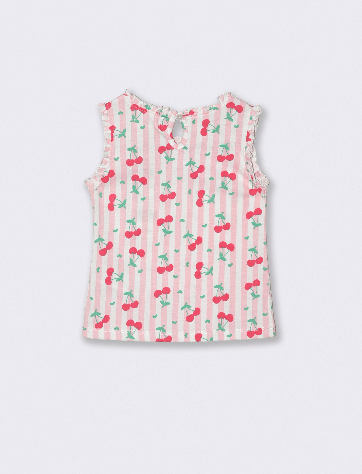 Romantic tank top with ruffles in jersey - Pattern