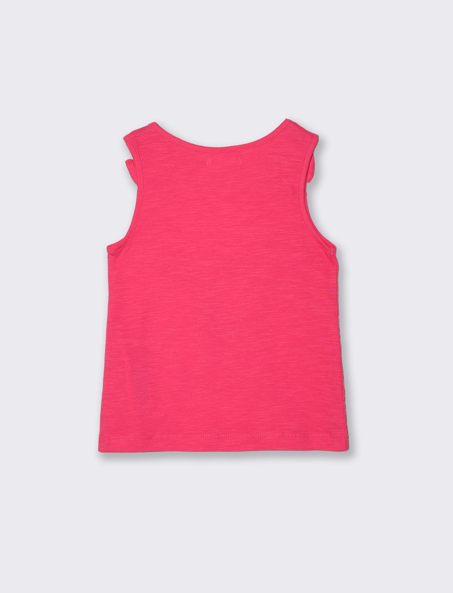 Canotta girocollo con fiocchetti estivi - Fuxia