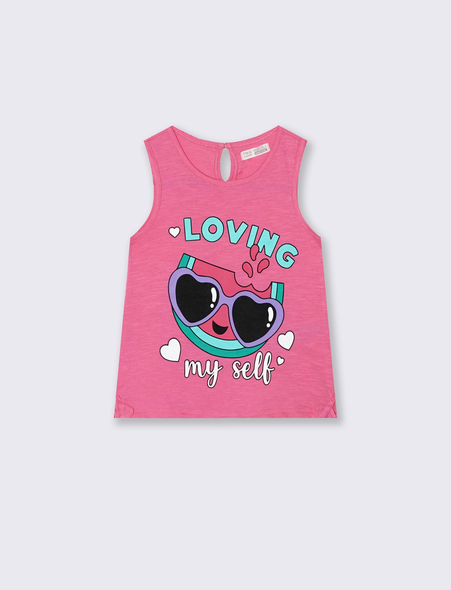 Summer bow neck tank top - Pink