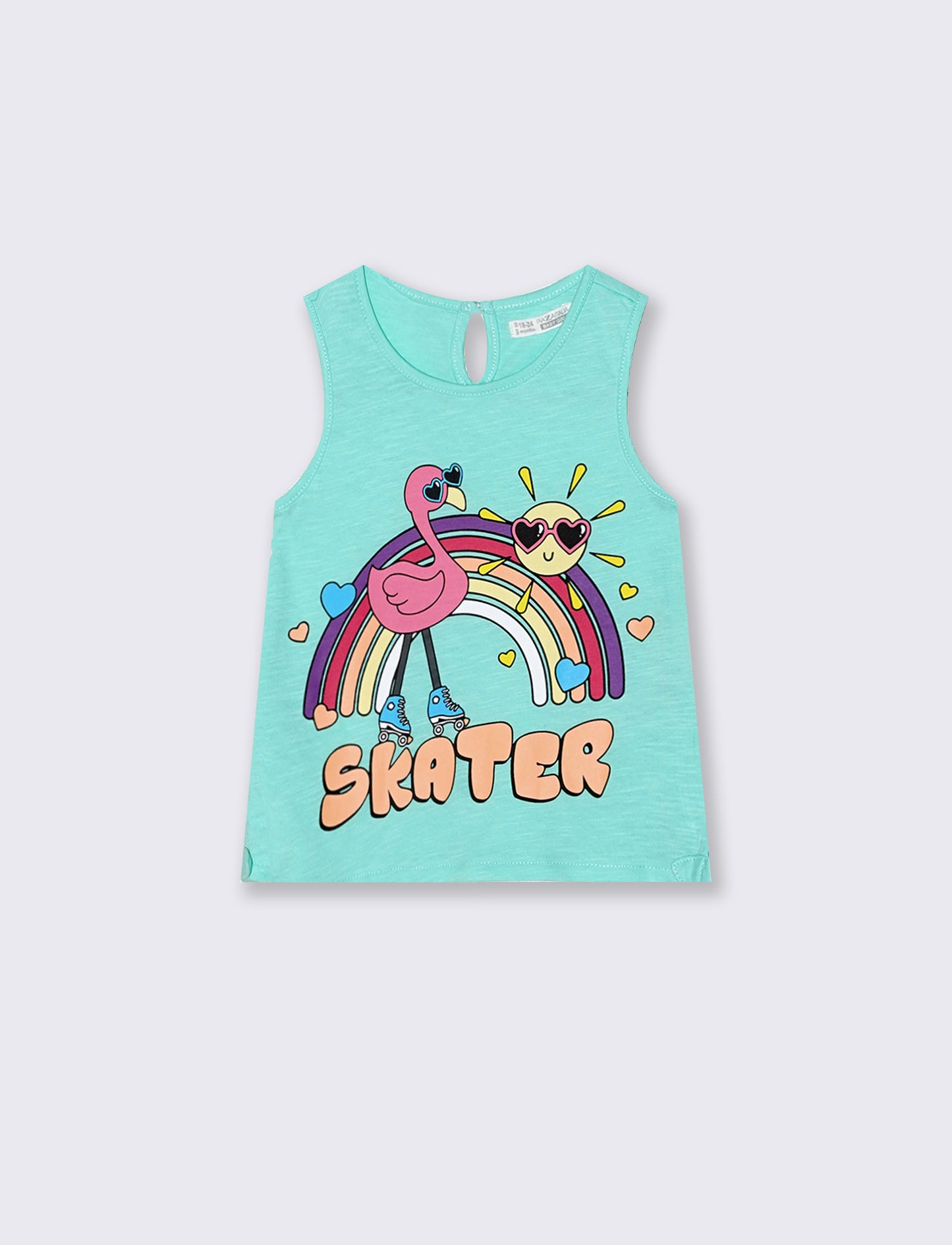 Summer bow neck tank top - Green