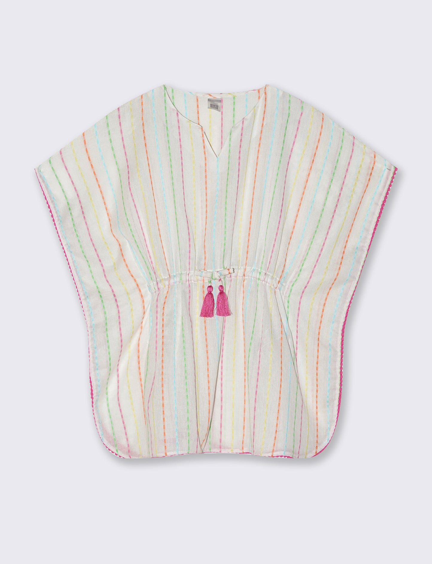 Striped cotton beach cover-up - Pattern